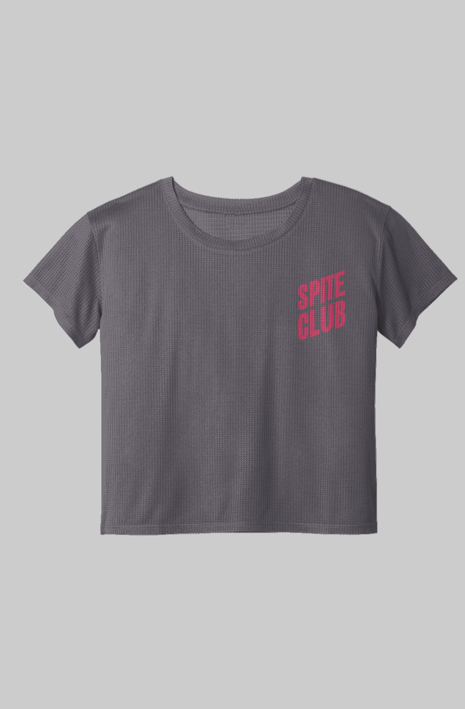 Womens Foundation Crop Tee - Dark Grey