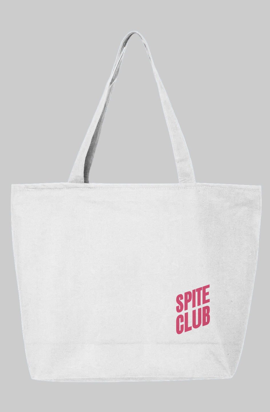 Zippered Spite Tote - white